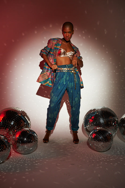 Calça estampada vintage