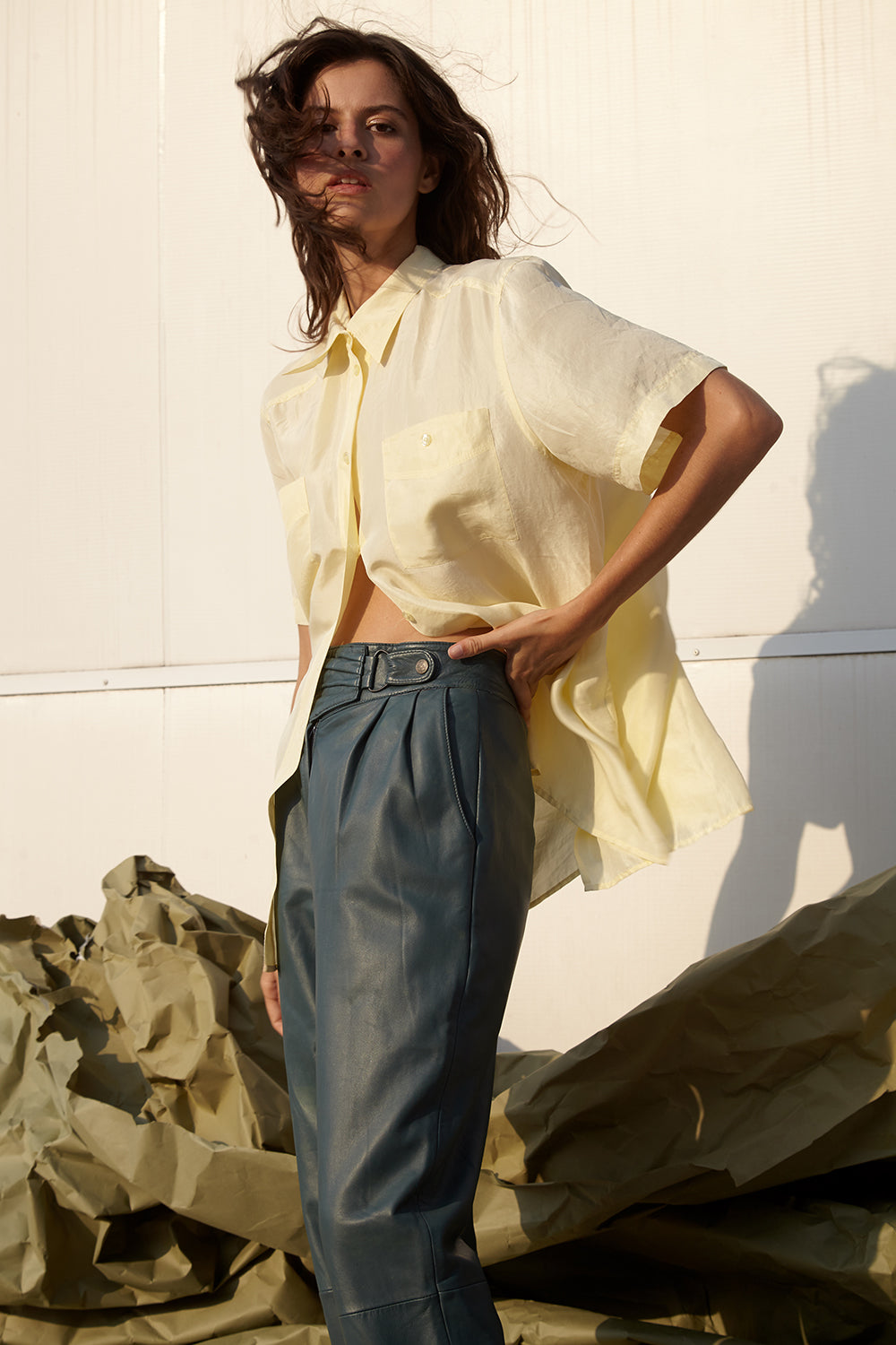 Yellow Silk Shirt