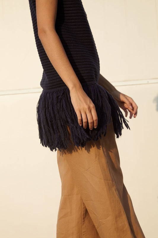 Knit Fringe Smock